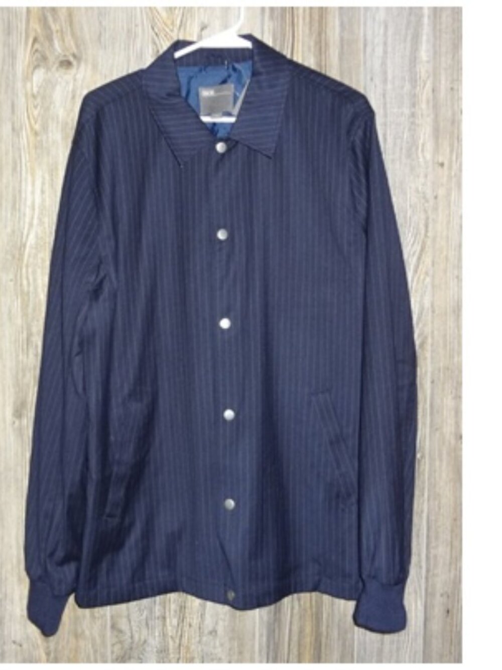 Asos New Mens Jacket Navy Striped Size XL Casual Career